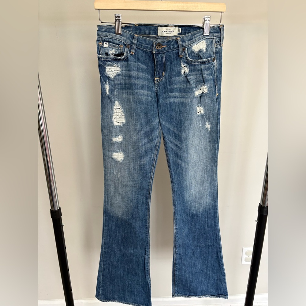Abercrombie Kids Blue Distressed Jeans